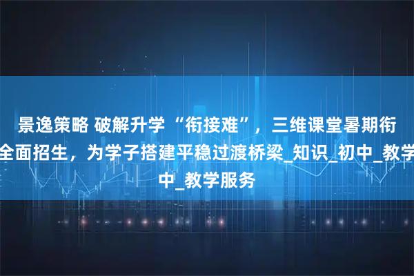 景逸策略 破解升学 “衔接难”，三维课堂暑期衔接班全面招生，为学子搭建平稳过渡桥梁_知识_初中_教学服务