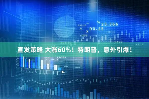 宣发策略 大涨60%！特朗普，意外引爆！